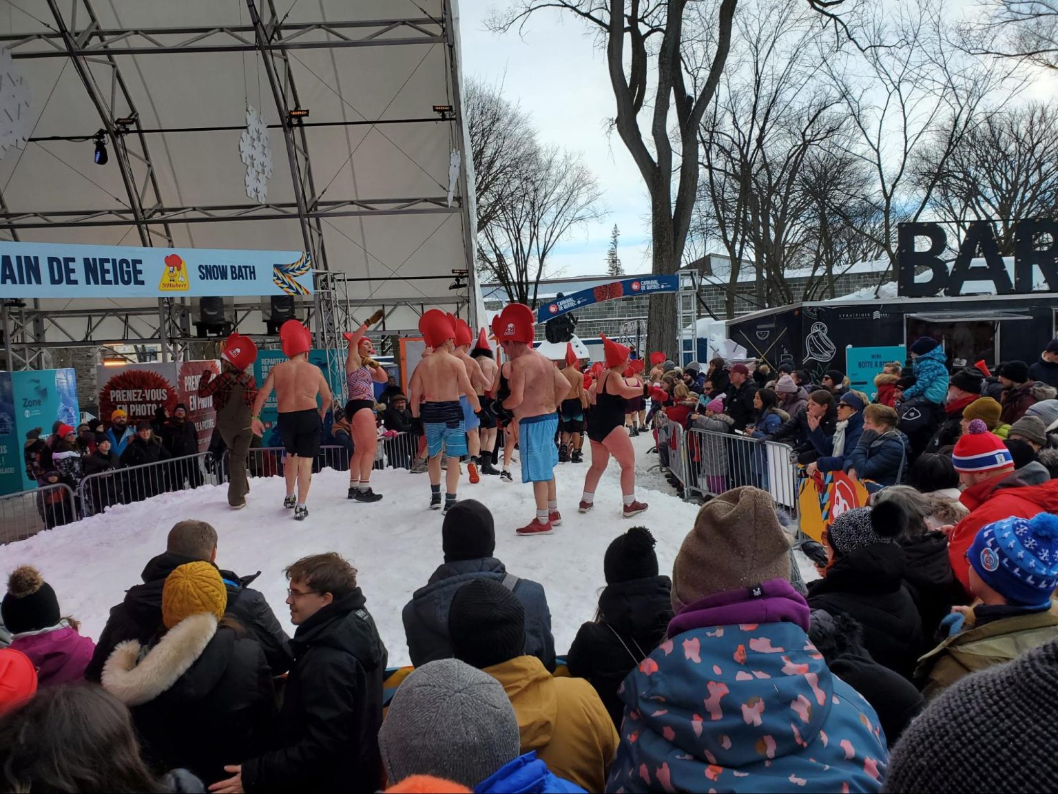 Carnival concludes with traditional snow bath The Quebec Chronicle