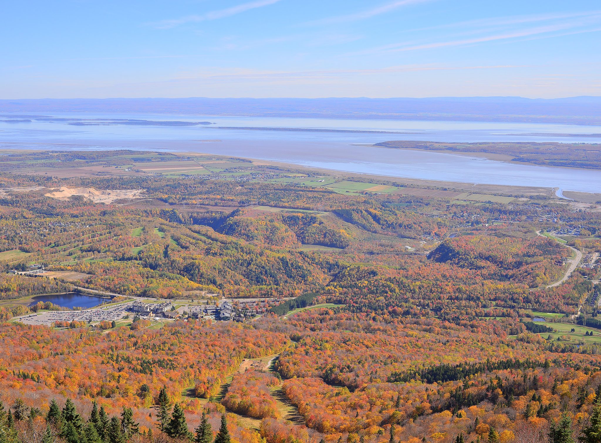 A view from the top reveals beautiful fall colours - The Quebec ...